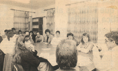 Luis Espina SJ reunido con los 14 integrantes de la organización Community Service Volunteers (CSV) de Escocia